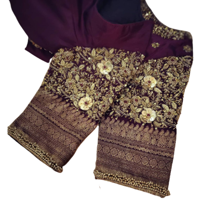 Zardosi Stone Work Design Blouse